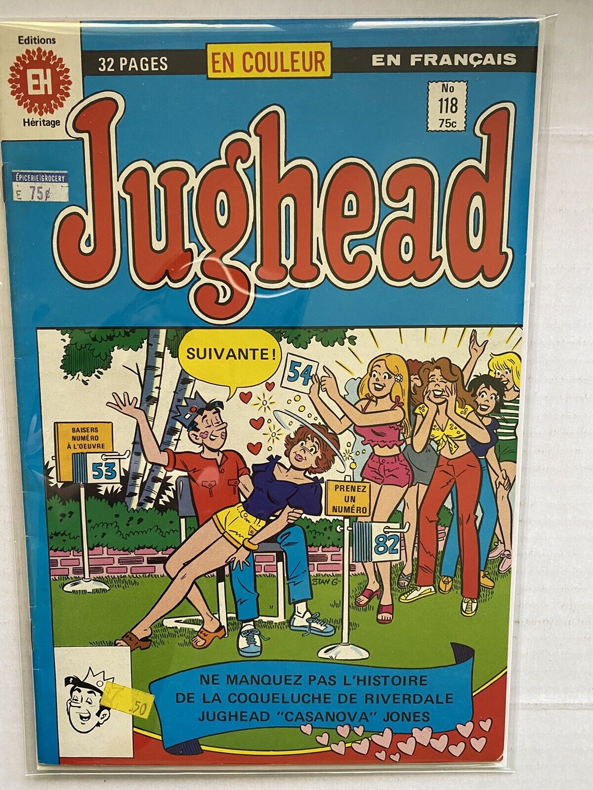 JUGHEAD  #325 7.0  FN/VF 2nd APPEARANCE OF CHERYL BLOSSOM RARE FRENCH VARIANT