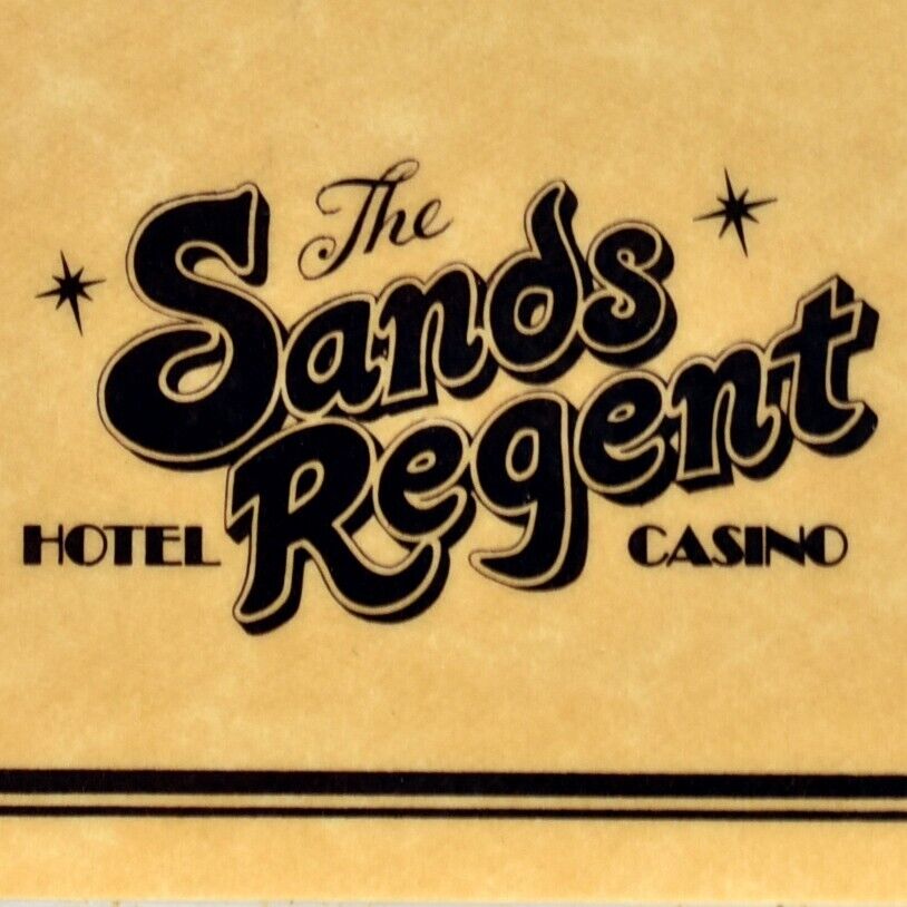 Vintage 1980s The Sands Regent Hotel Casino Restaurant Menu Resort Reno Nevada