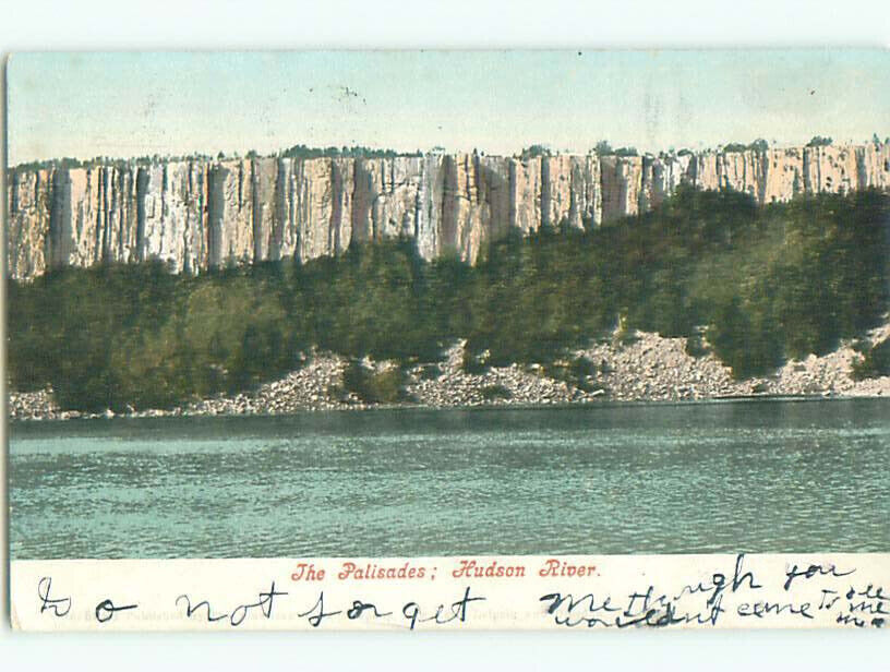Pre-1907 THE PALISADES ALONG HUDSON RIVER Nyack New York NY : clearance n6896