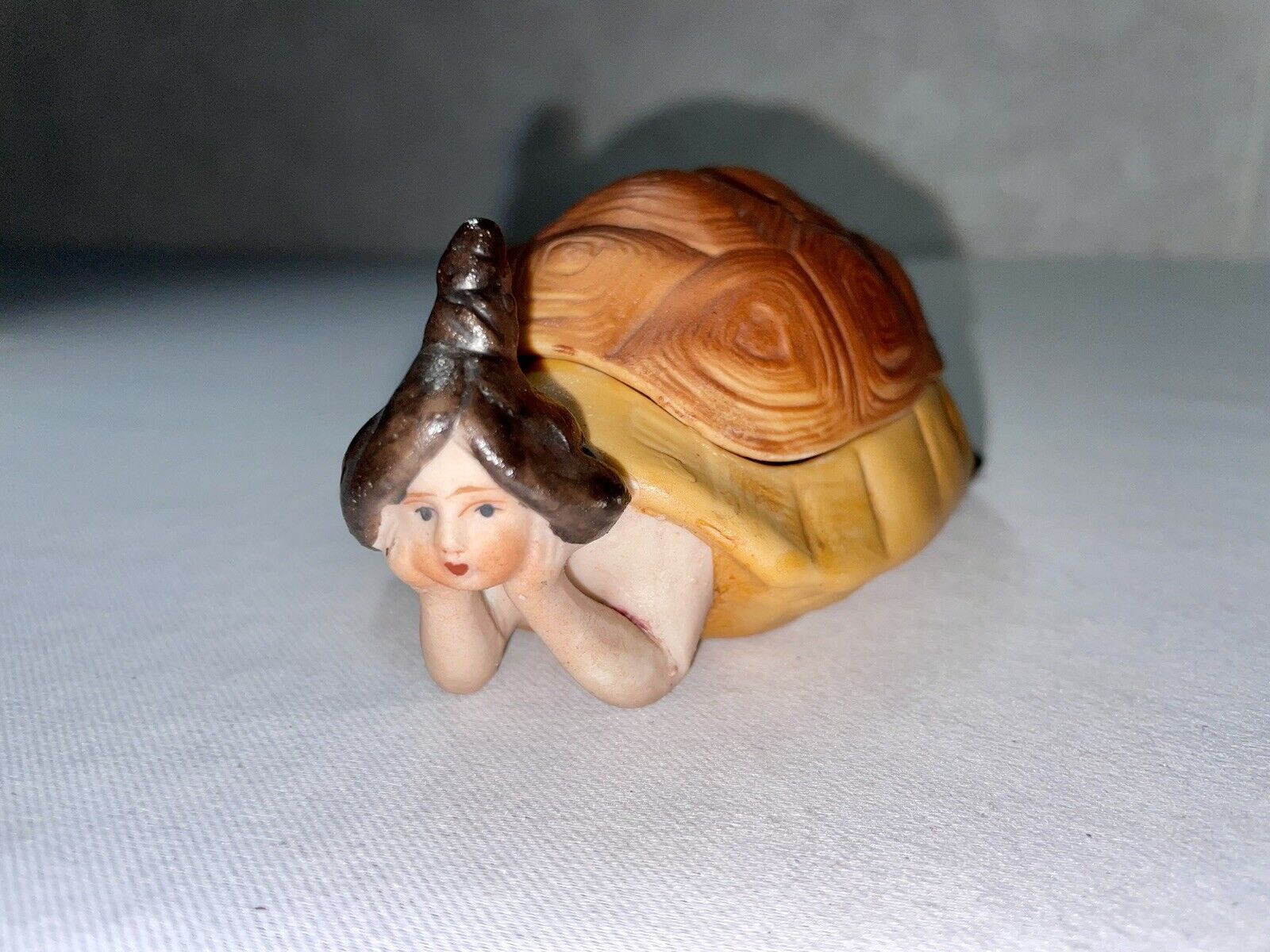 Vintage Rare Bathing Beauty Naughty Turtle Lady Erotica Figurine. With Crack.