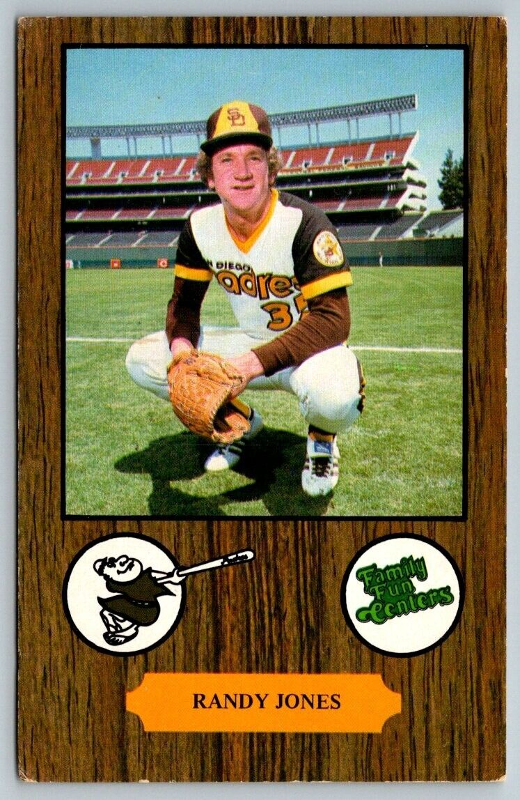 1978 San Diego Padres Randy Jones  Baseball  Family Fun Centers  Postcard