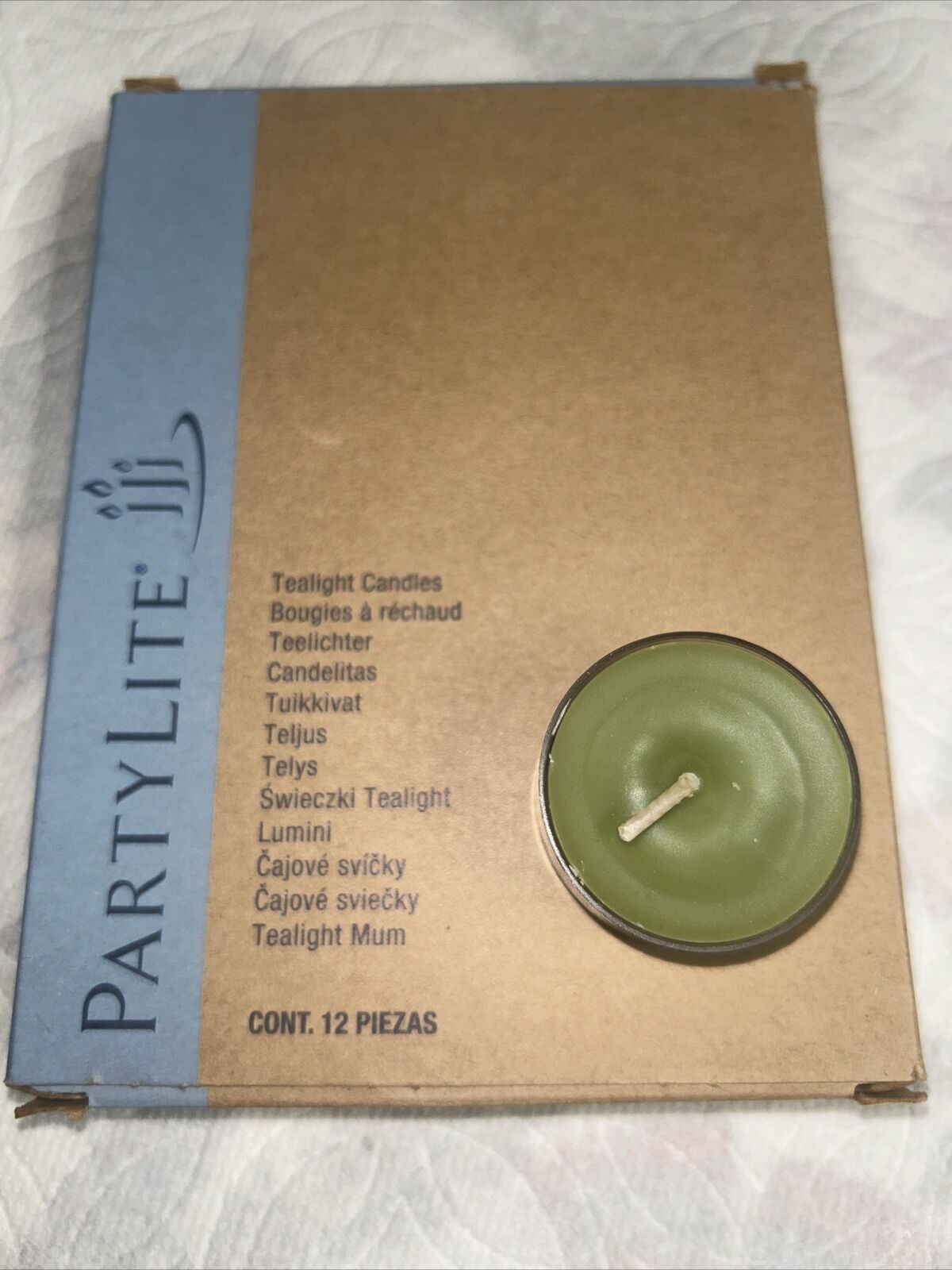 PartyLite Bamboo Mist Tealights 12 in box V04550