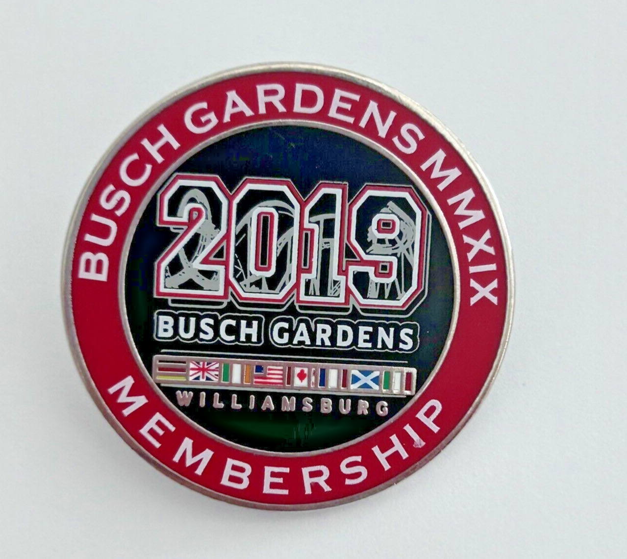 Busch Gardens Pin 2019 Membership Williamsburg VA Virginia