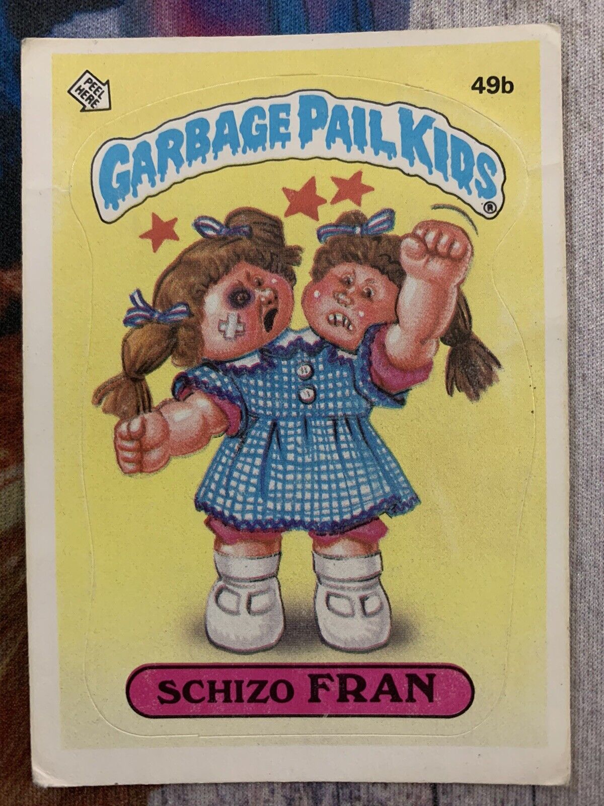 1985 Topps Garbage Pail Kids Series 2 #49b SCHIZO FRAN