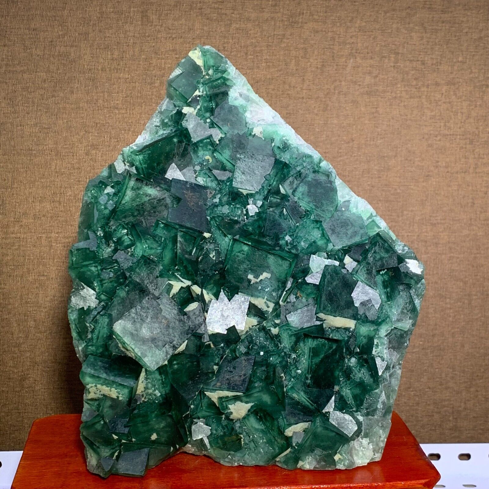 9.67LB Natural Cube Fluorite Quartz Crystal Cluster Mineral Specimen