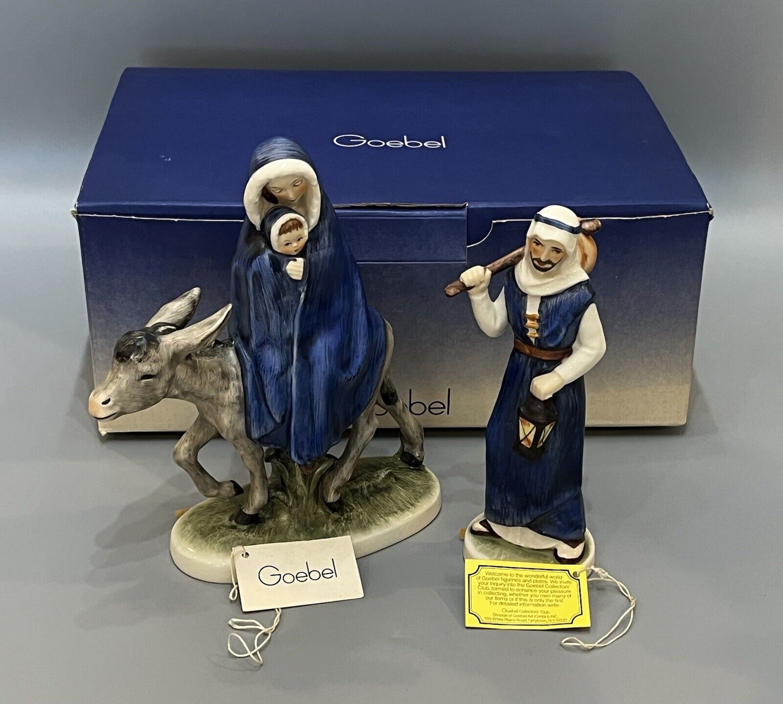 Vtg Goebel Flight Into Egypt & St Joseph Robson Porcelain Figurines West Germany