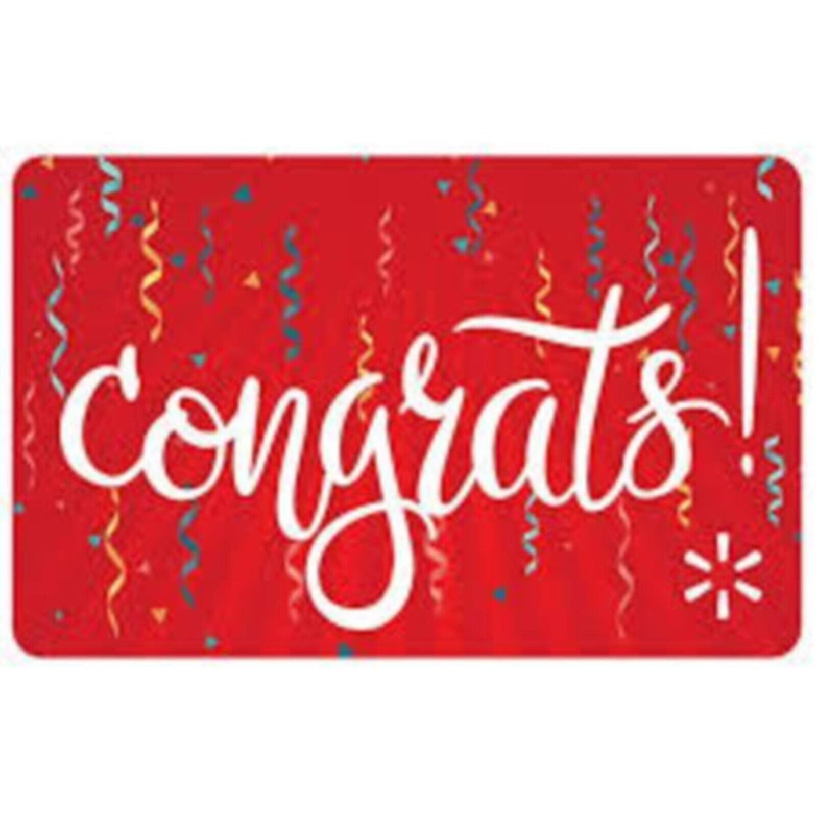 Walmart Congrats RED Collectible Gift  Card No $ Value