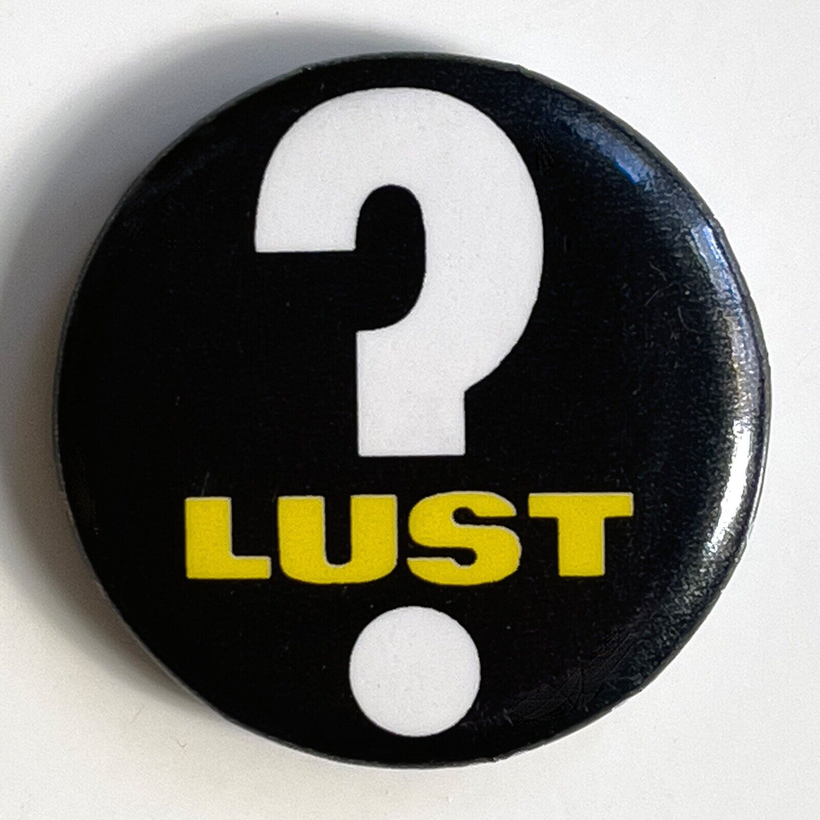 Vintage 1986 DEPECHE MODE promo pin button ? Question of Lust badge Dave Gahan