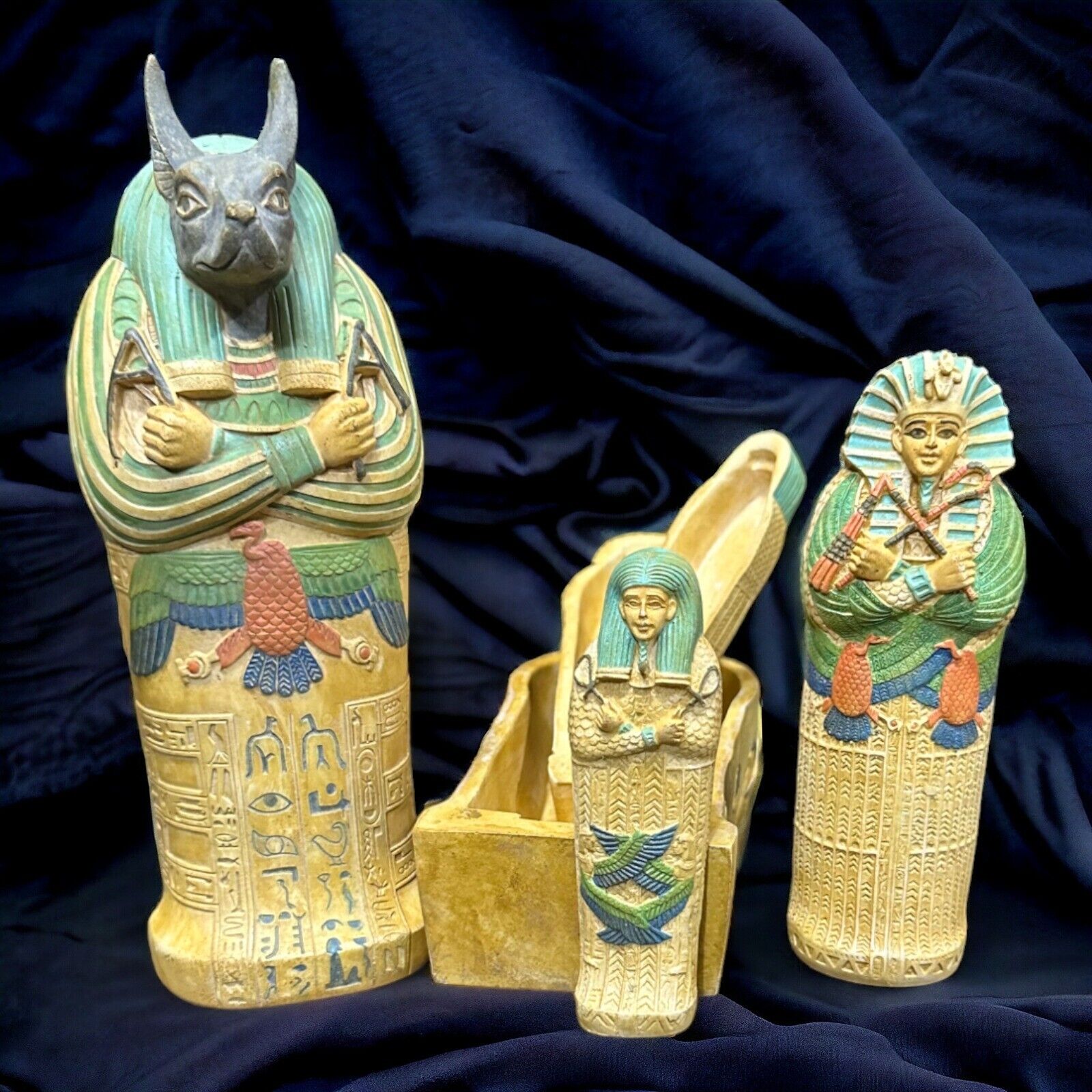 Rare Ancient Egyptian Antiques Anubis Coffin God Of The Underworld Pharaonic BC