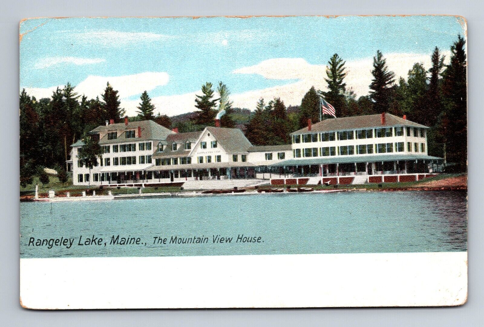 Rangeley Lake Maine The Mountain View House Hotel UDB Postcard