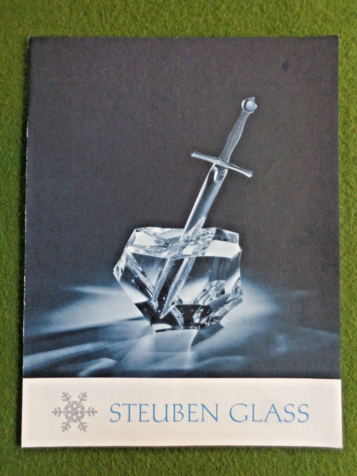 Vintage 1970 Steuben Glass Advertising 6 Panel Brochure