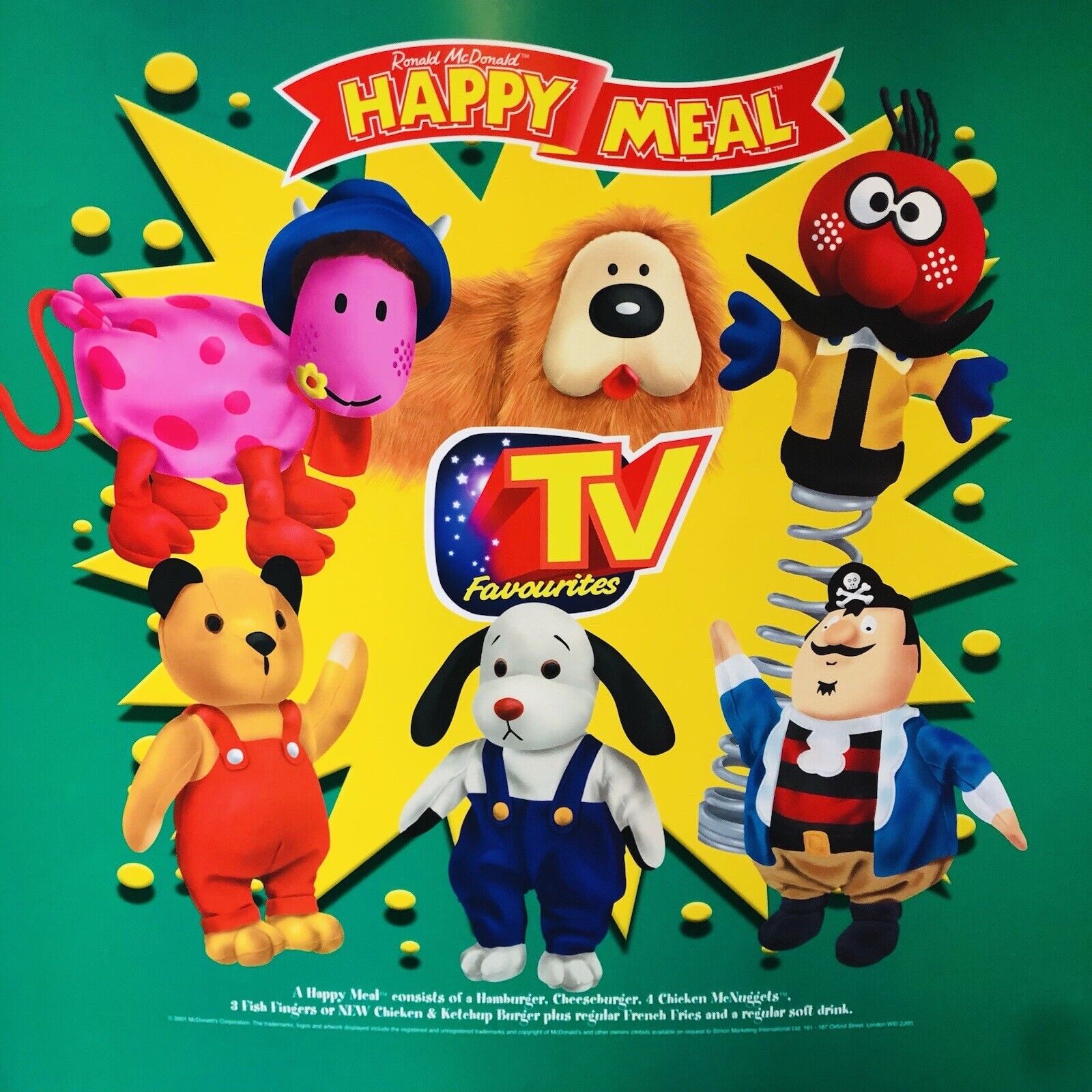 McDonald\'s 2001 Ronald McDonald TV Favorites Canadian Happy Meal Translite Sign