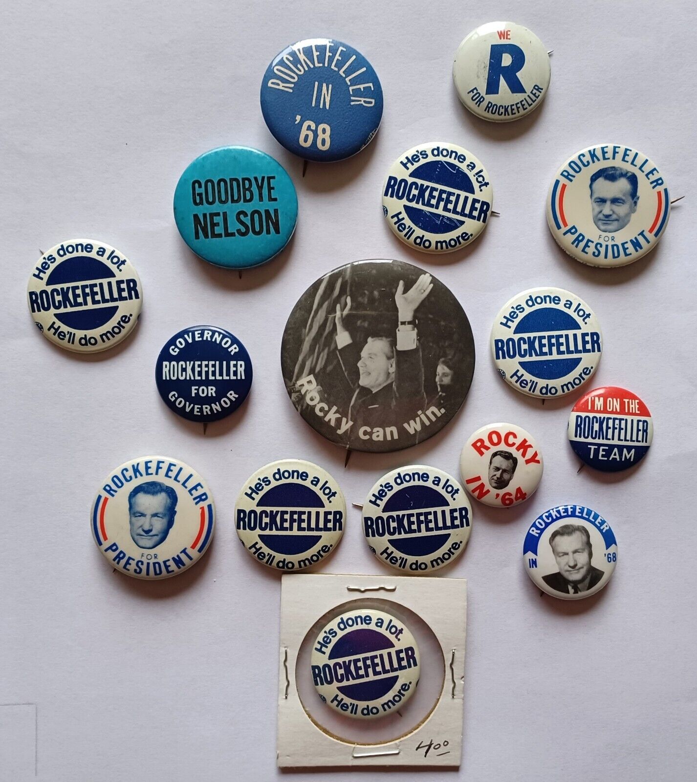 Large Lot of Rockefeller Campaign Buttons