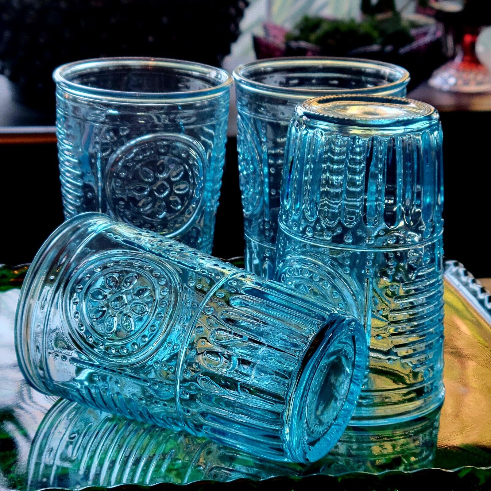Bormioli Rocco Romantic Blue Water Glasses 5