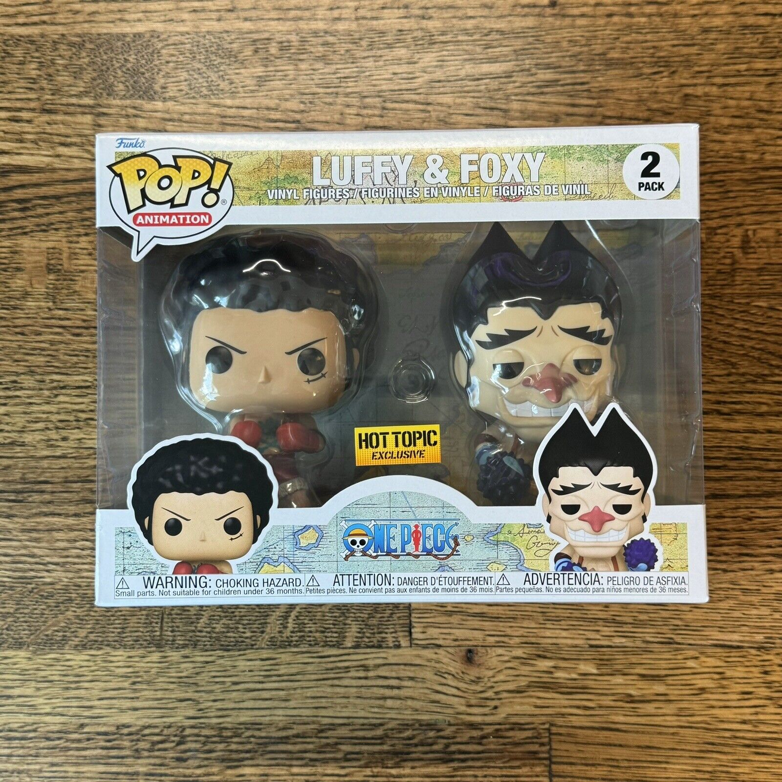 Funko POP One Piece Luffy & Foxy 2-pack Hot Topic Common