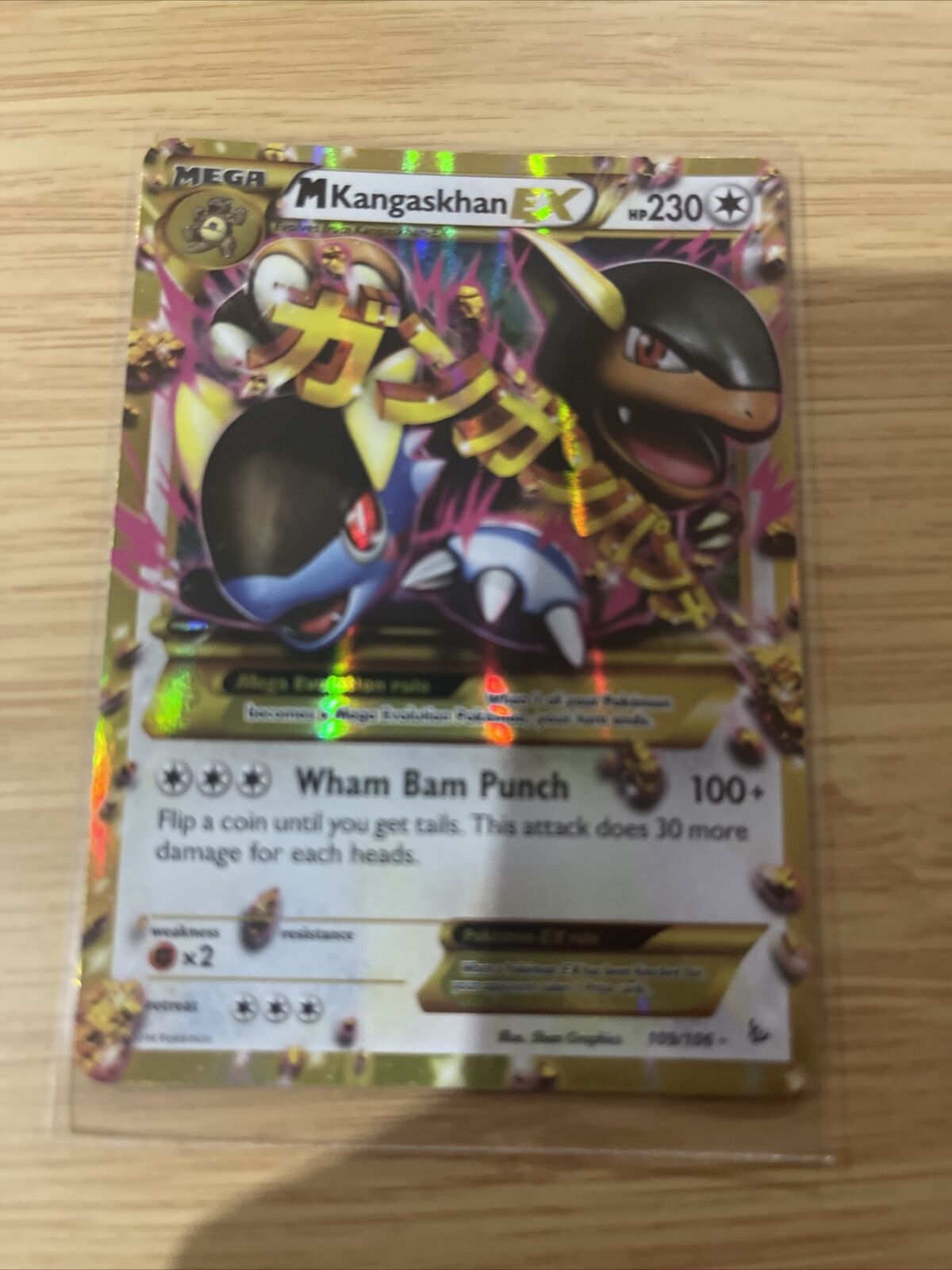 M Kangaskhan EX Flashfire Secret Rare 109/106 Pokemon Card