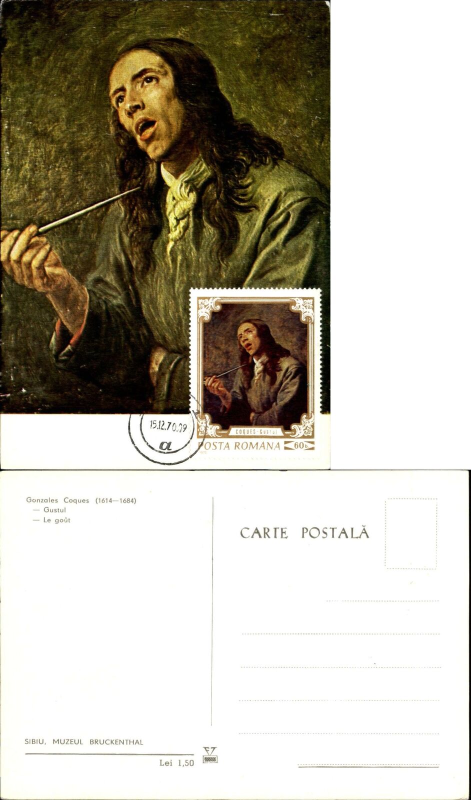 Posta Romana Romania FDC postcard sku303 Gonzales Coques