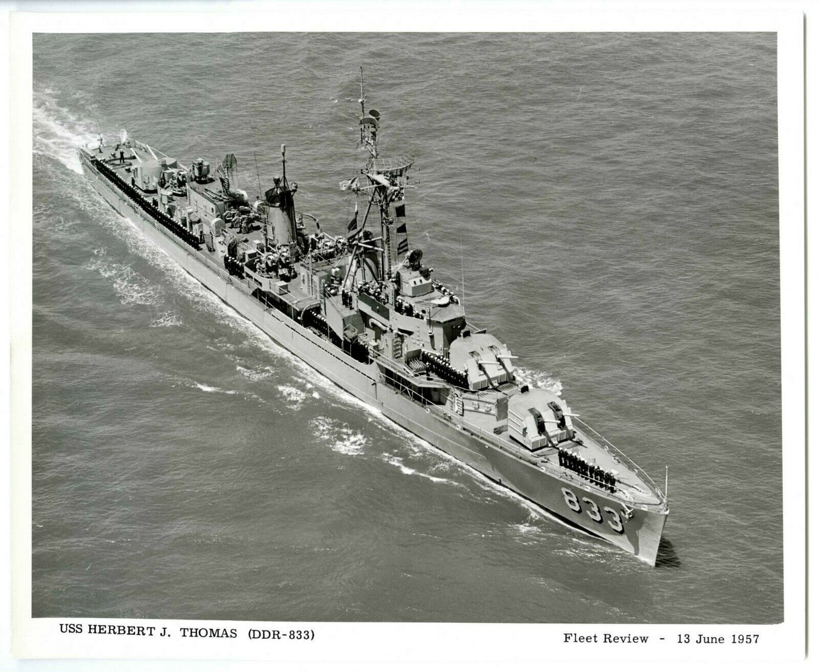 c.1957 USS HERBERT J. THOMAS (DDR-833) DESTROYER NAVY SHIP~ORIGINAL 8\