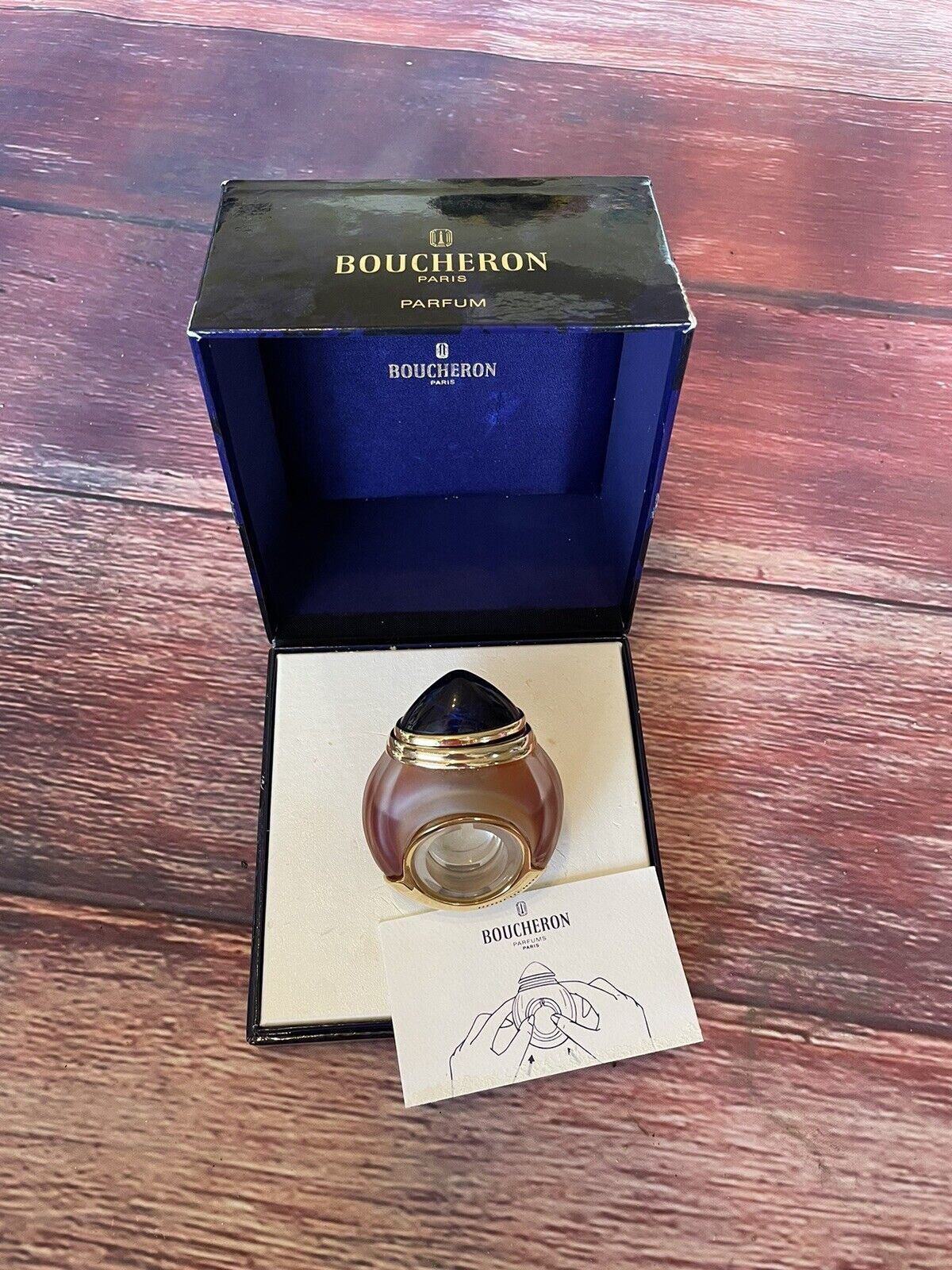 Boucheron Paris Parfum Vintage Perfume Ring With Box And Card Women’s
