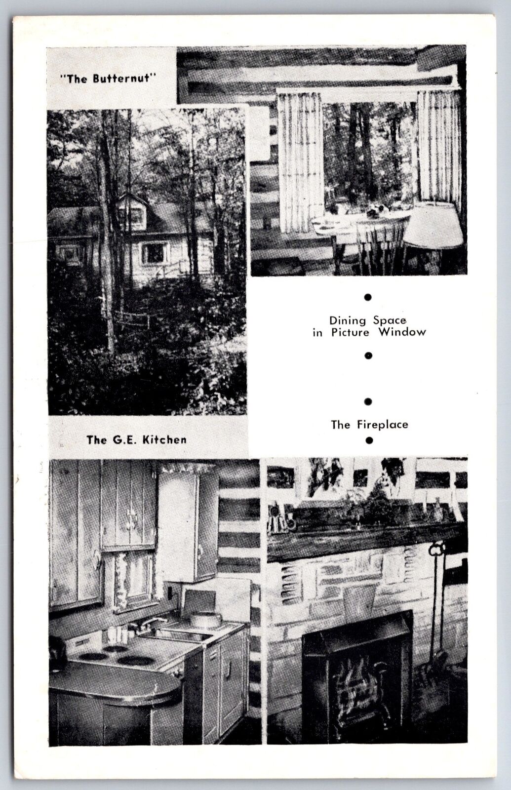 Bailey's Harbor Door County WI~The Butternut~Anclam Cottages~GE Kitchen~1950 B&W