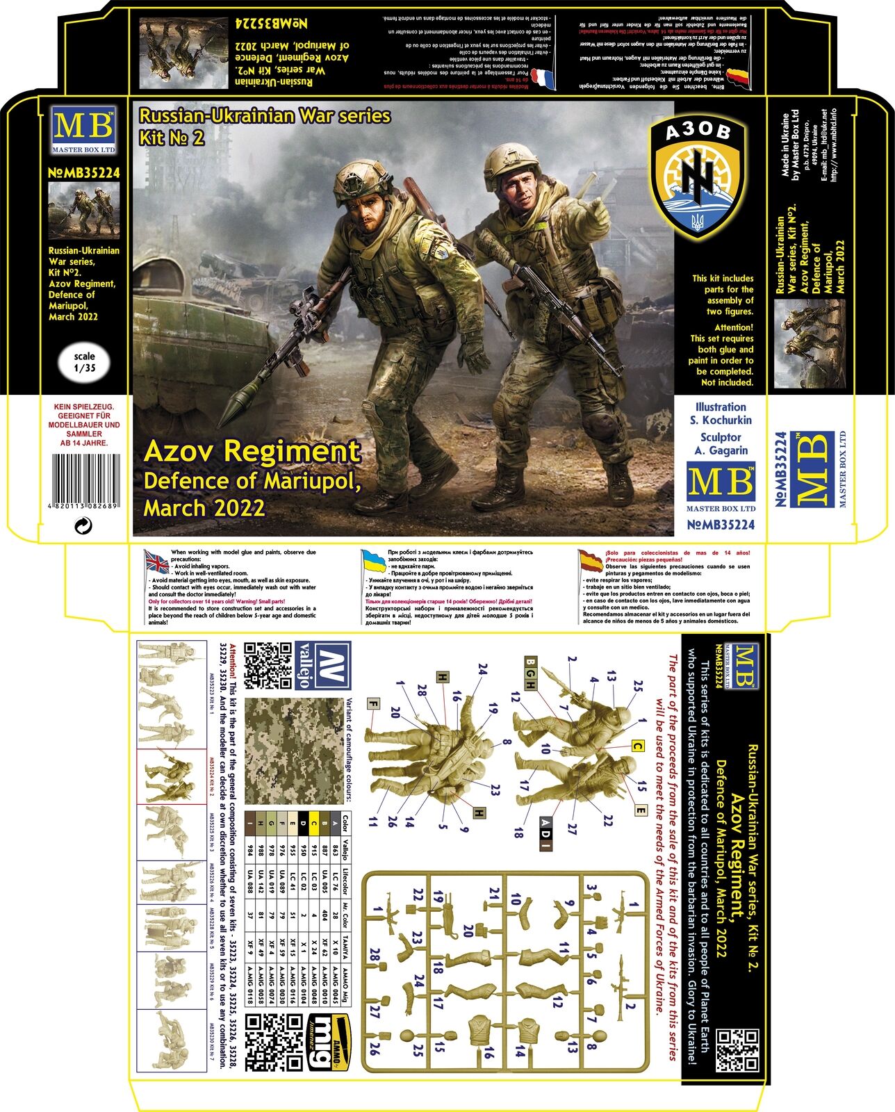 MASTER BOX 1/35 Russian-Ukrainian War series Azov Regiment, Defence of Mariupol