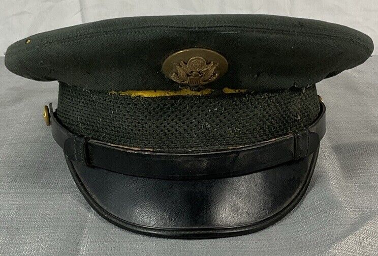 Vintage Serge Wool CAP SERVICE Military 6-7/8 US ARMY Hat.