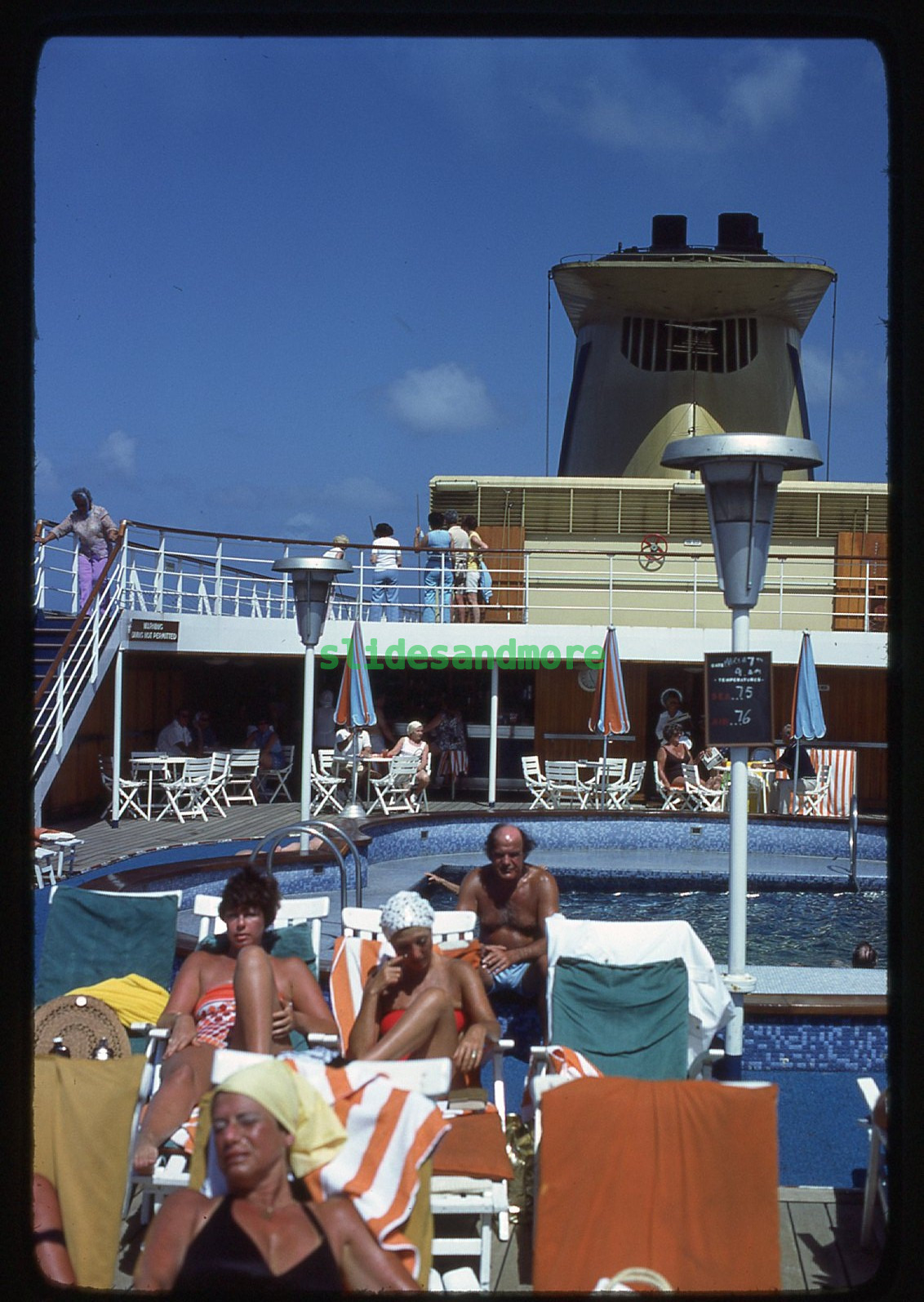 1977 Original Slide - Aboard Sitmar Cruises Cruise Ship TSS FAIRWIND