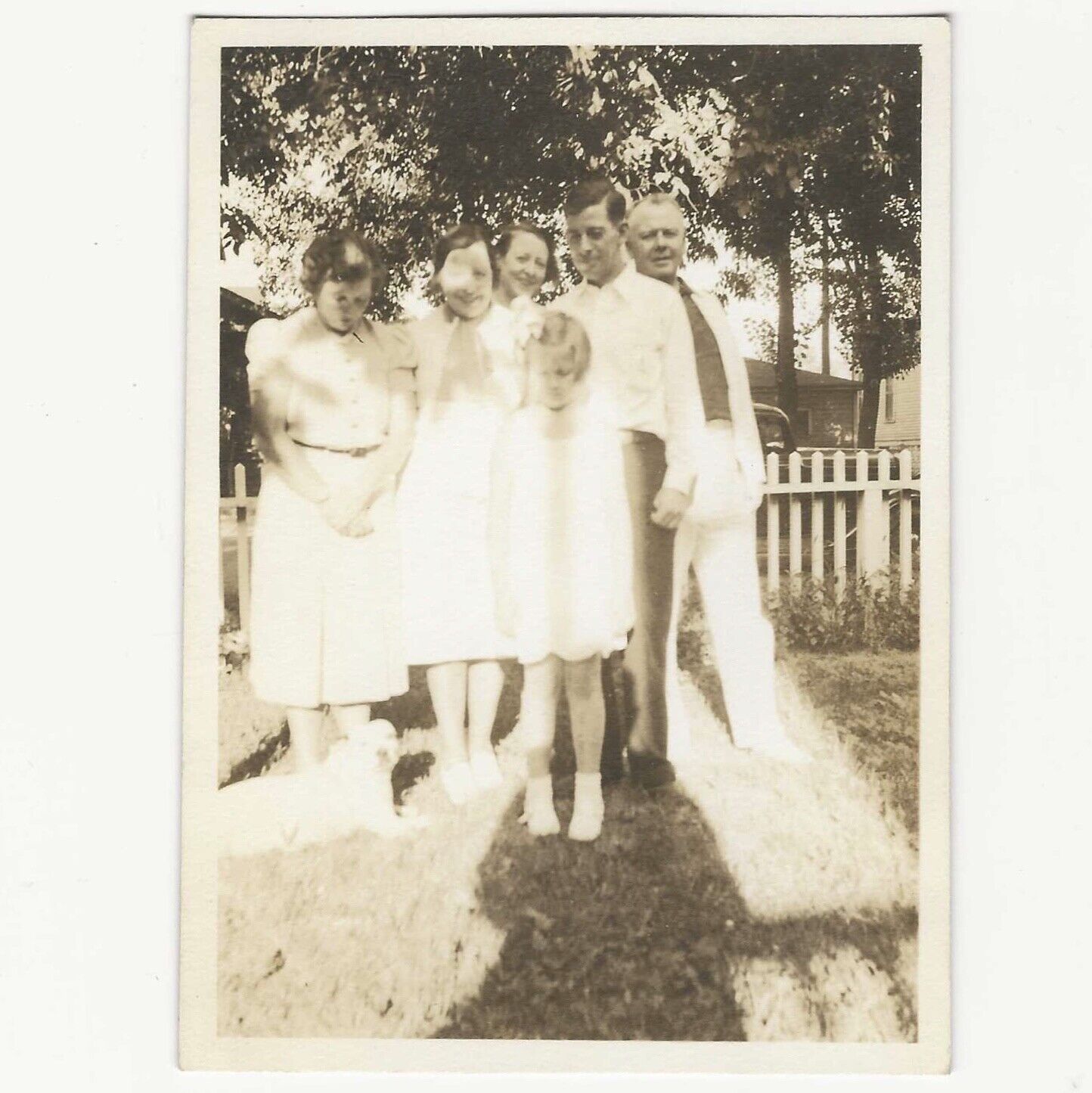 Vintage Snapshot Photo 1930s Family Portrait Pretty Filtered Light