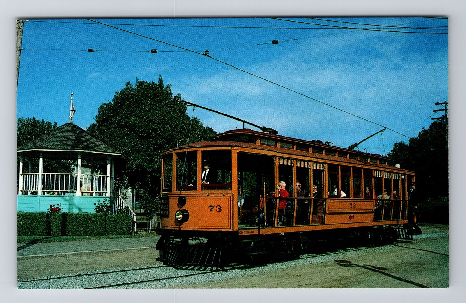Peninsular Railway, Trolley Car, Train, Transportation, Vintage Postcard