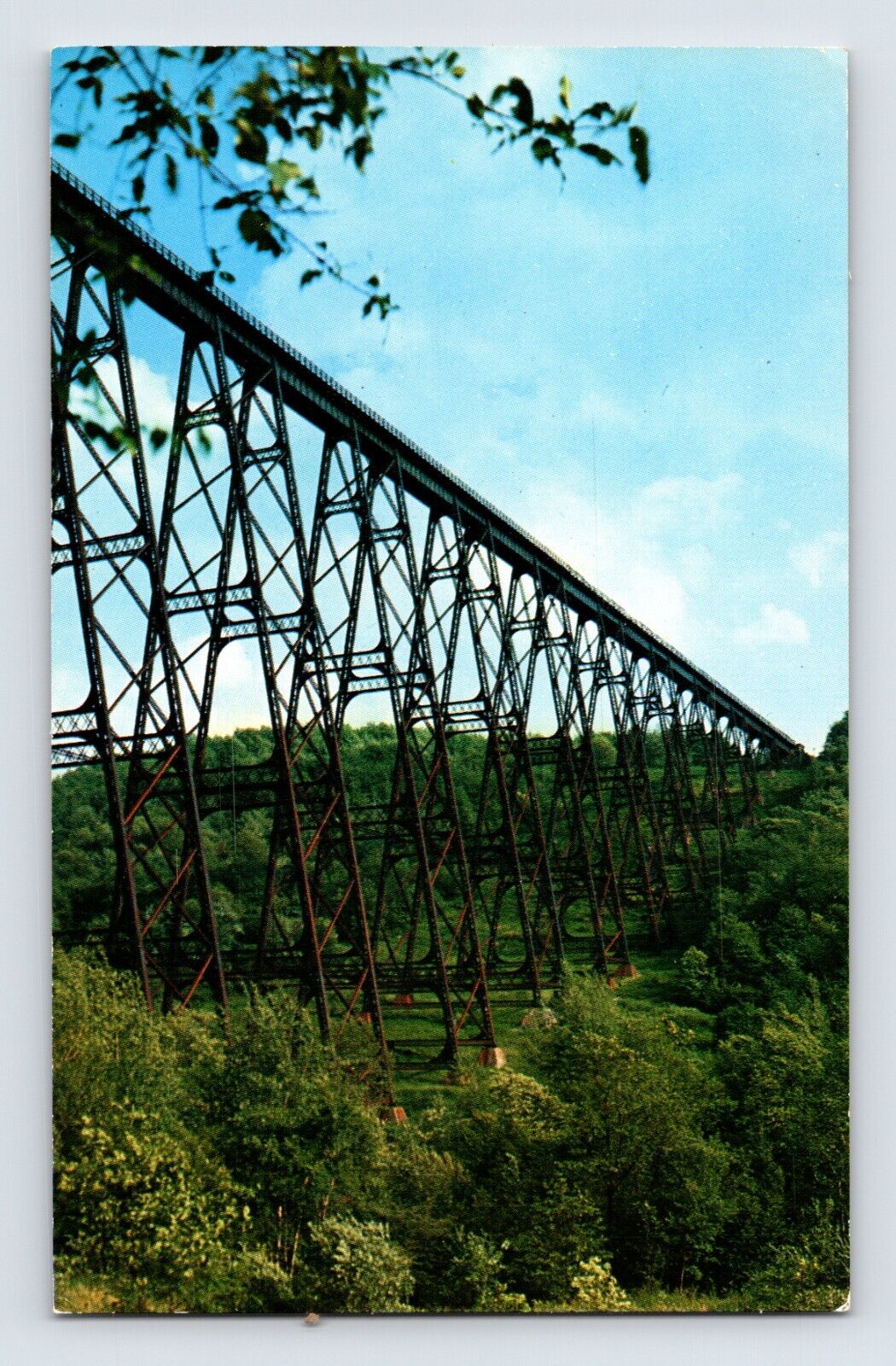 Postcard Pennsylvania Mt Jewett PA Kinzua Bridge Erie RR 1970s Unposted Chrome