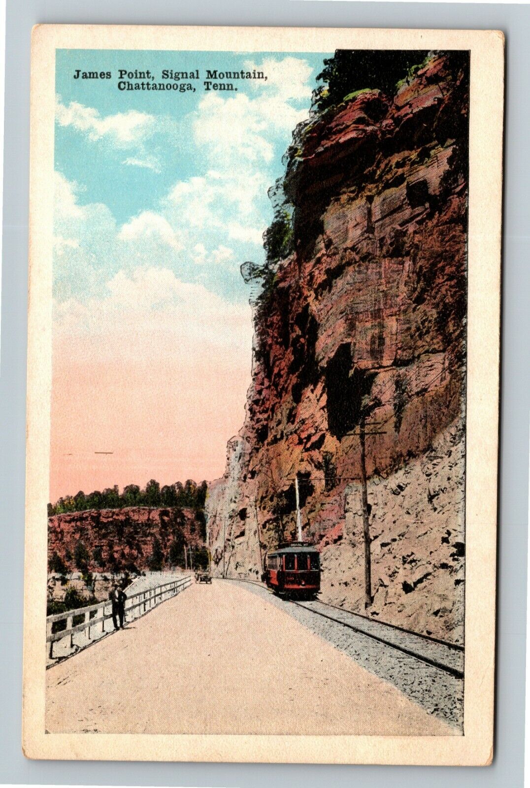 Chattanooga TN-Tennessee, James Point, Signal Mountain Vintage Souvenir Postcard