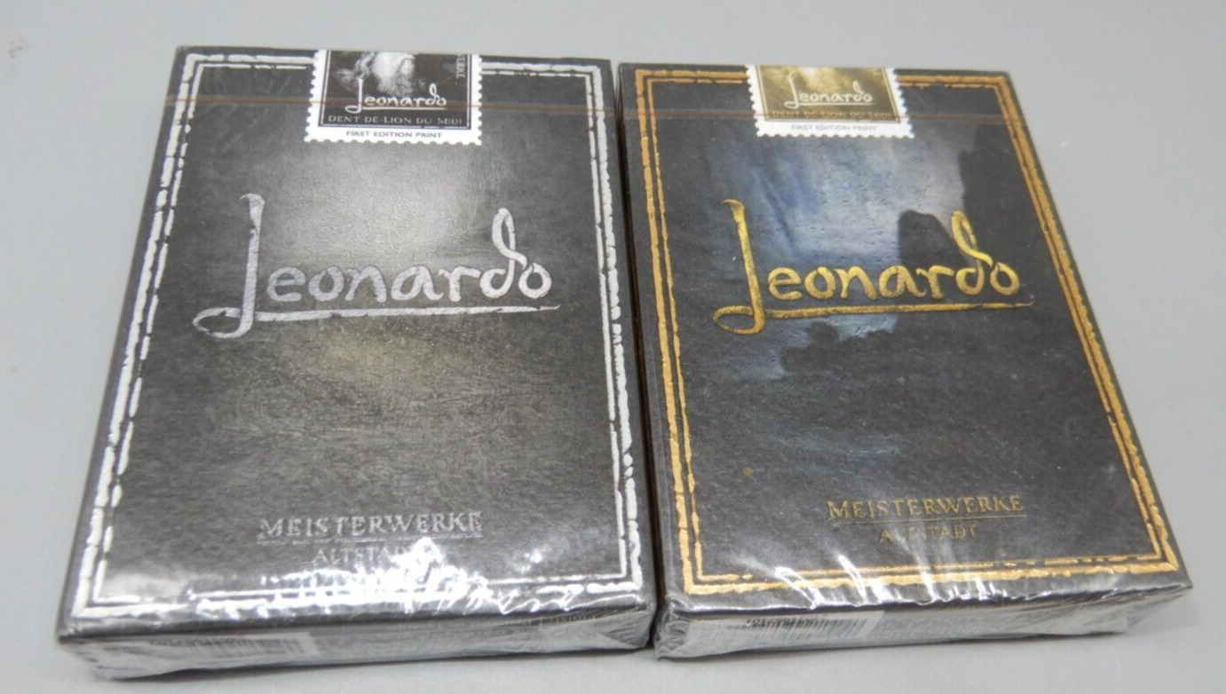 LEONARDO Silver and Gold Edition Playing Card decks NEW/SEALED pair
