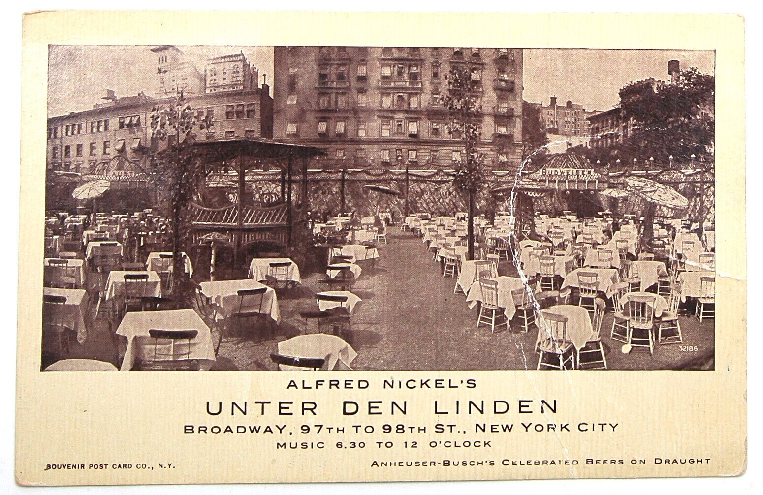 Vintage Alfred Nickel\'s UNTER DEN LINDEN Broadway, 97th to 98th St. NYC