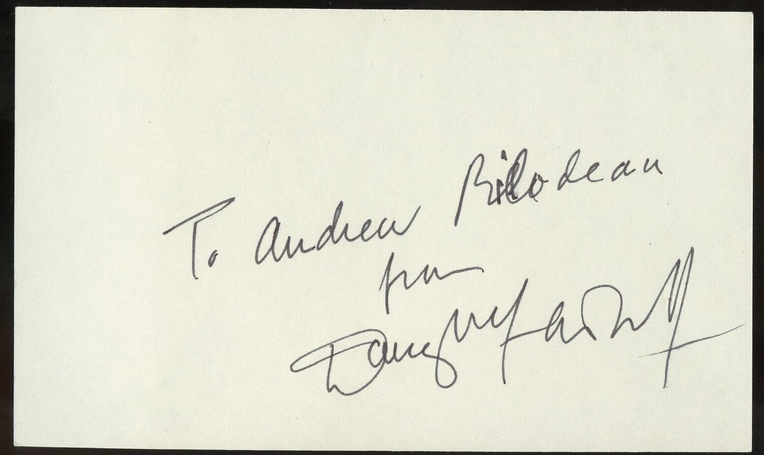 Douglas Fairbanks Jr. (d 2000) signed autograph auto 3x5 Cut American Actor