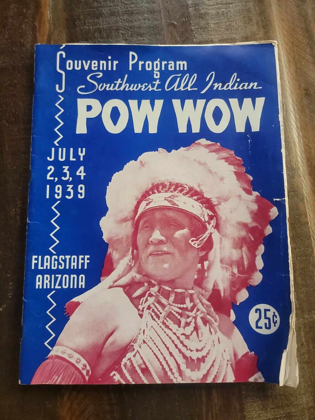 Southwest All Indian Pow Wow Rodeo Program, July 1939 Flagstaff, Arizona
