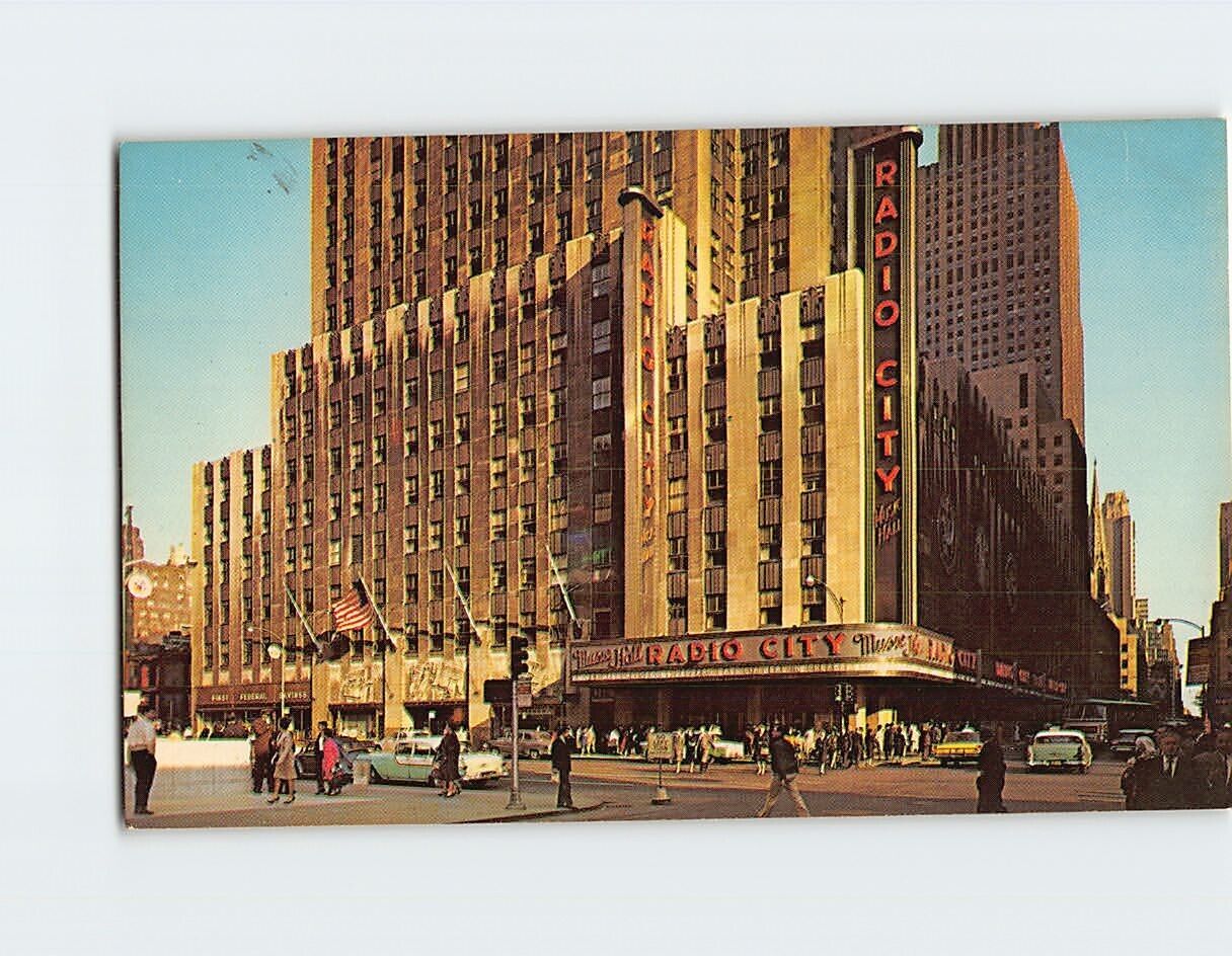 Postcard Radio City Music Hall RCA Building Rockefeller Center New York USA