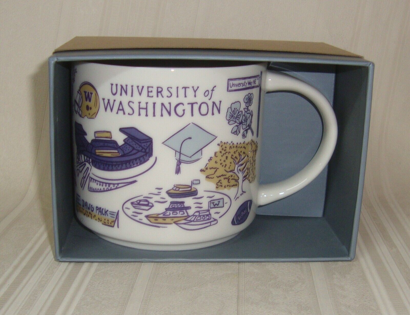 Starbucks UNIVERSITY OF WASHINGTON Been There UW Campus Mug Cup NEW Great Gift