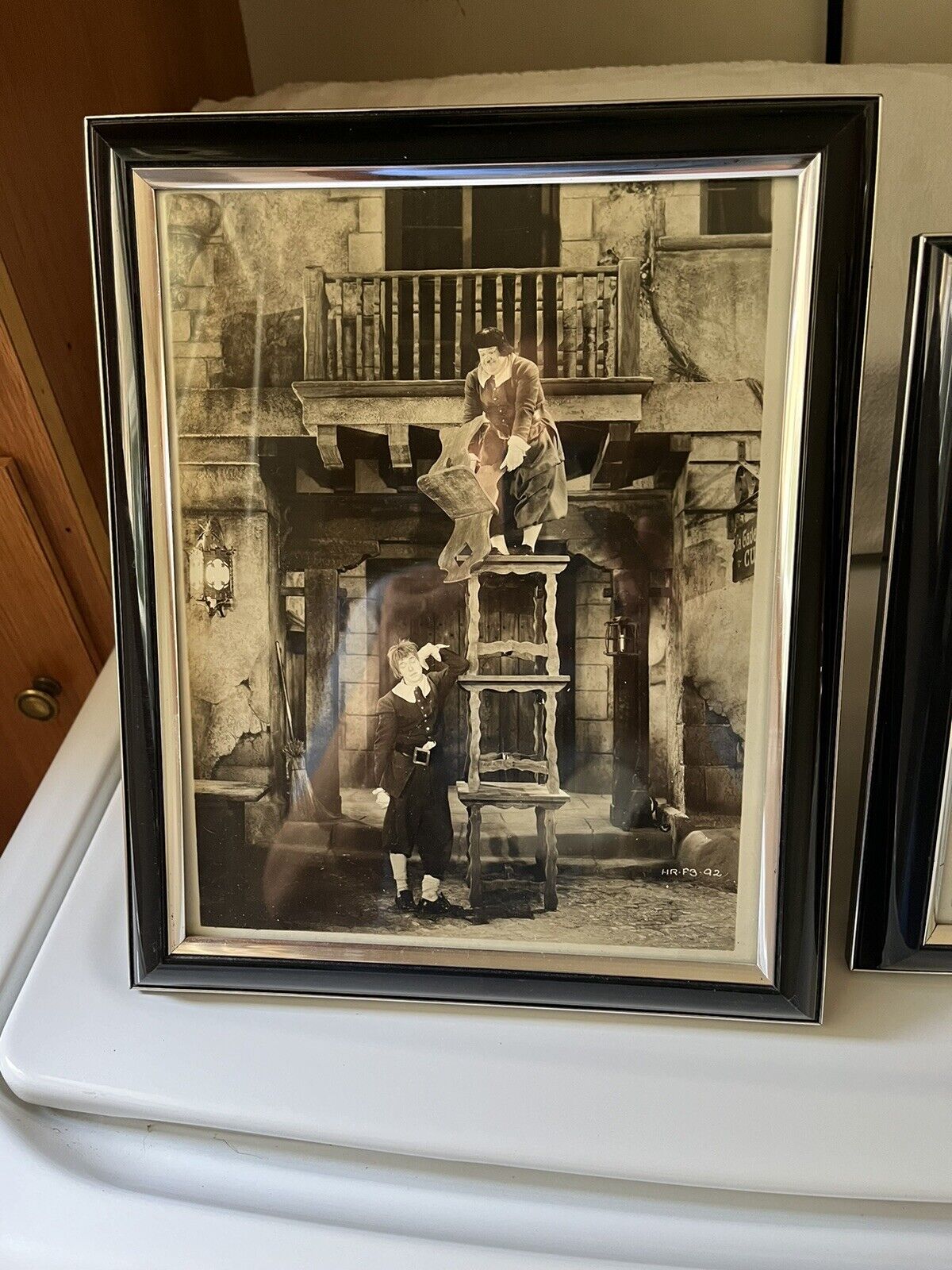 2 Original Framed Pictures Of Stan Laurel And Oliver Hardy