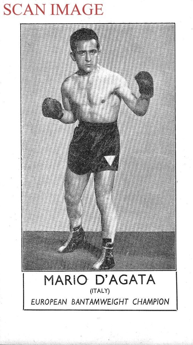 Boxing MARIO D\'AGATA 1958 Photo Print European Bantamweight Champion 716/112