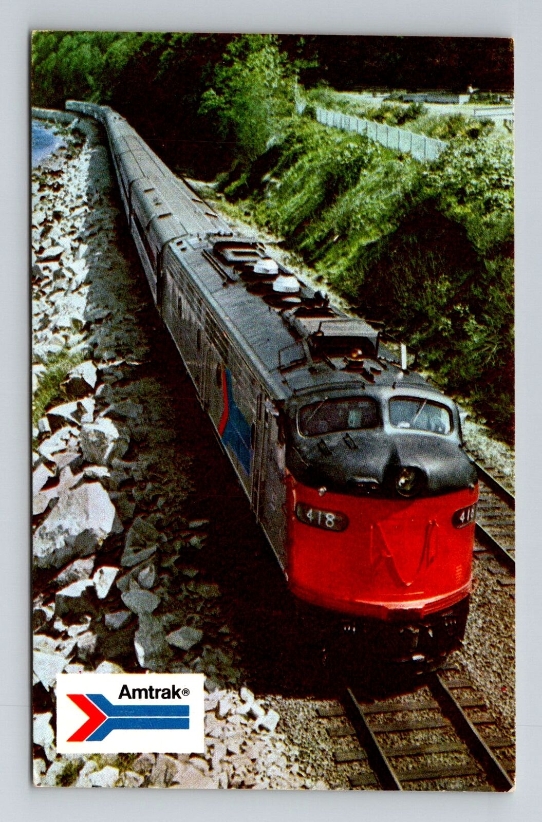 Los Angeles CA-California, Amtrak's Modern Train, Vintage Postcard