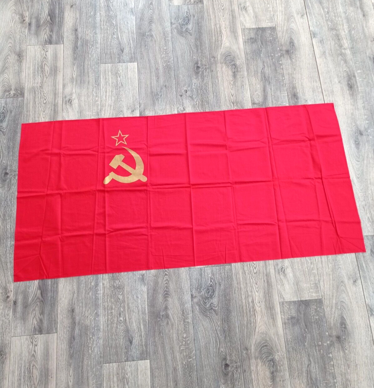 Rare original vintage flag of the USSR. Soviet Union era. Communist flag.