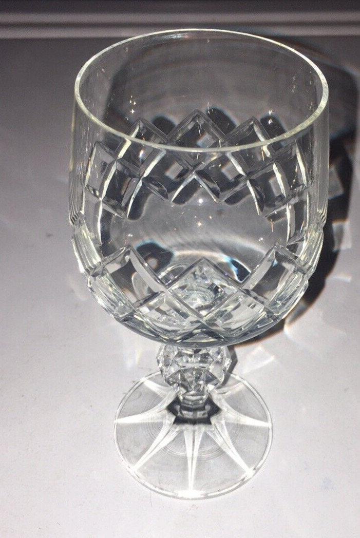 6 New Vintage Bristol Fine Crystal Stemware 8oz wine glasses Bohemia Czechoslova
