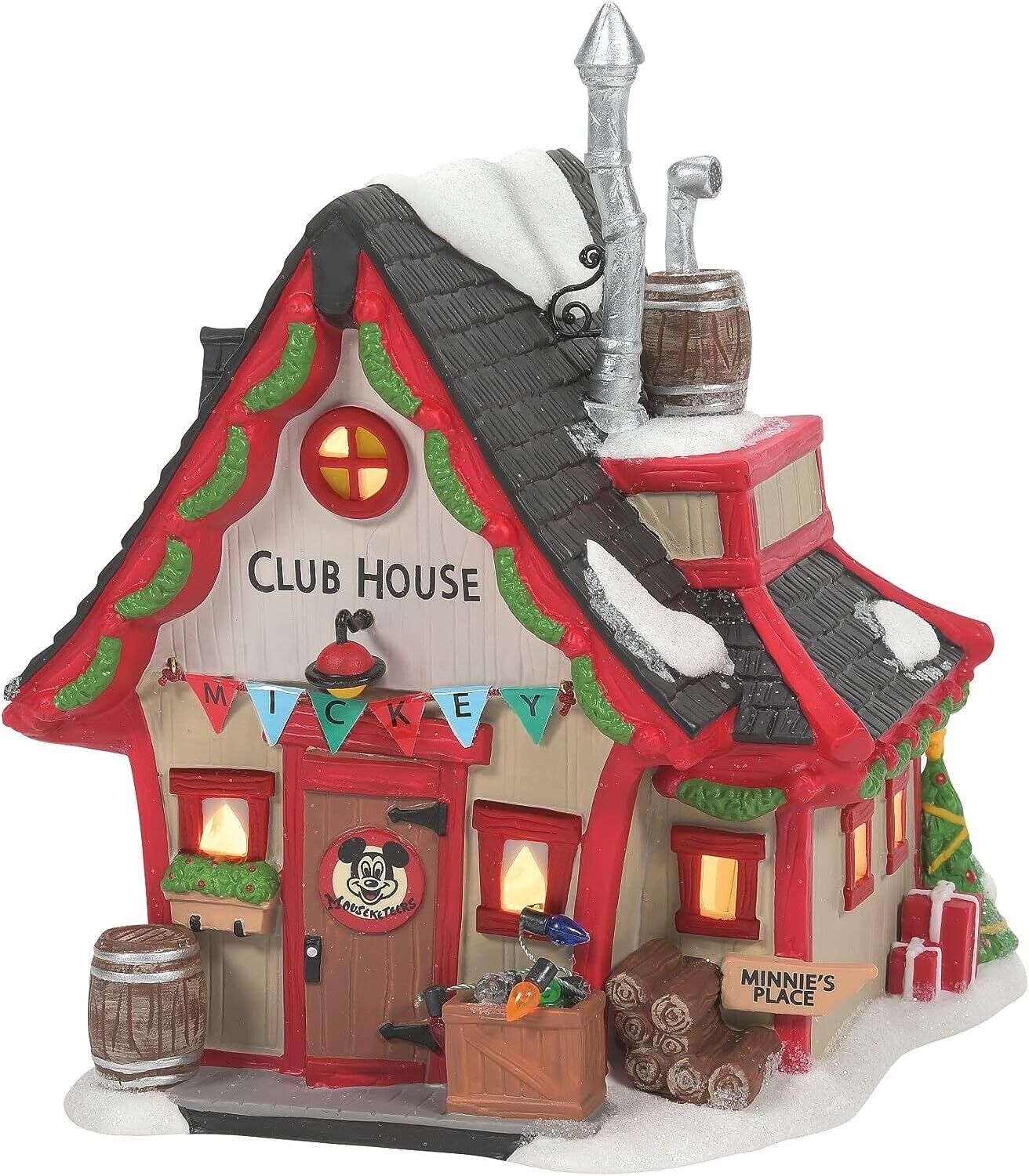 Mickey\'s Clubhouse Department 56 Disney Village 6010492 lit building mouse Z