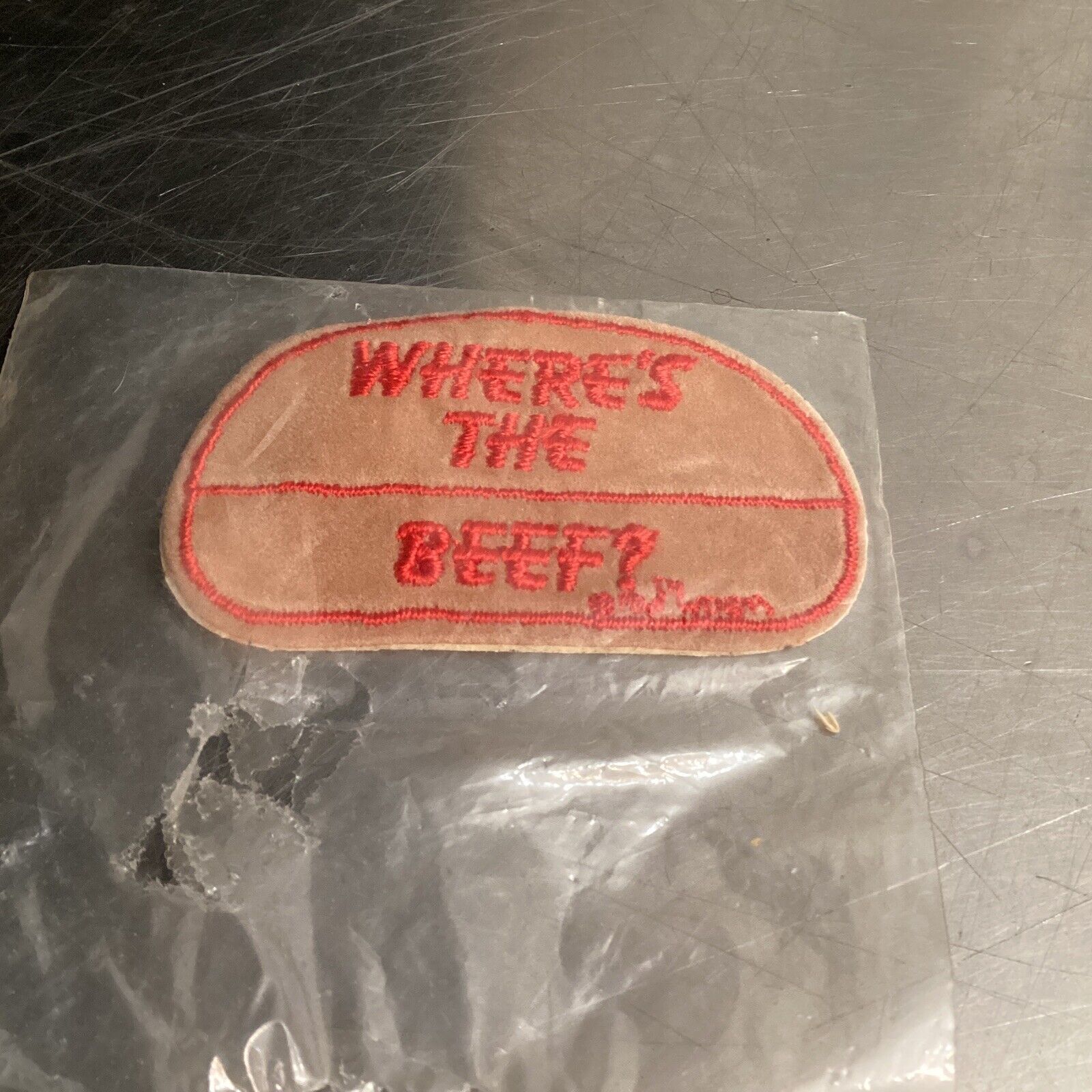 Vintage Where\'s the Beef ? Wendy\'s 1984 Embroidered Patch