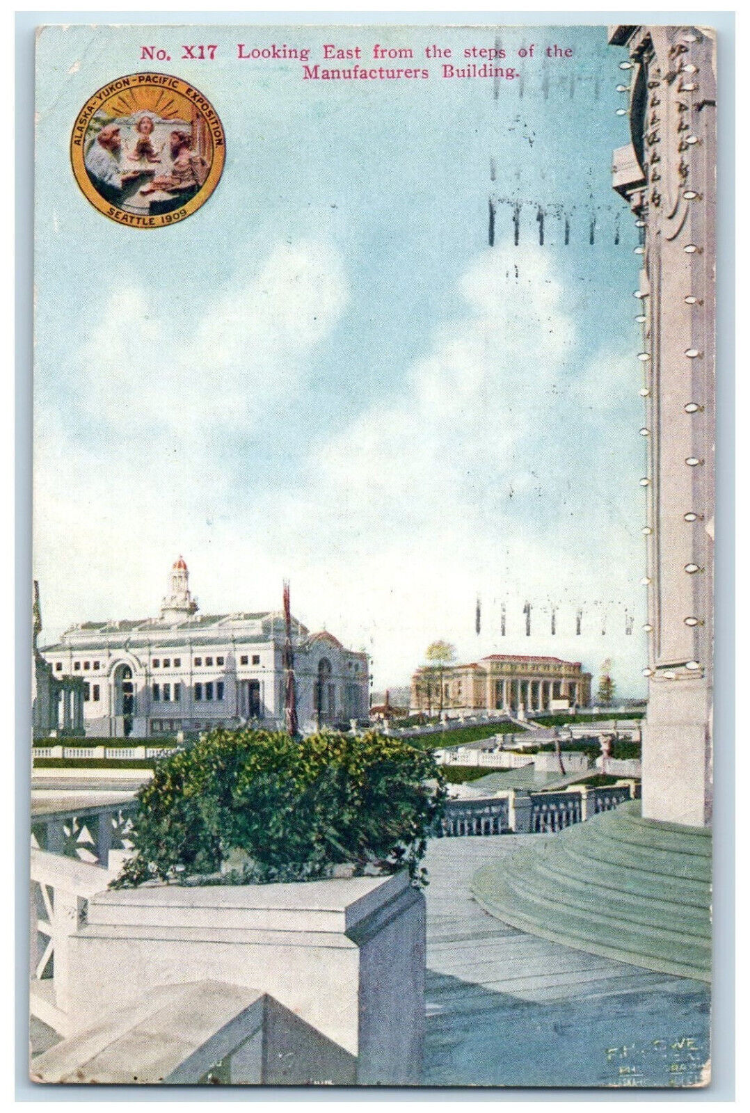 1914 View From the Steps of the Manufacturers Building Pan Pacific Expo Postcard