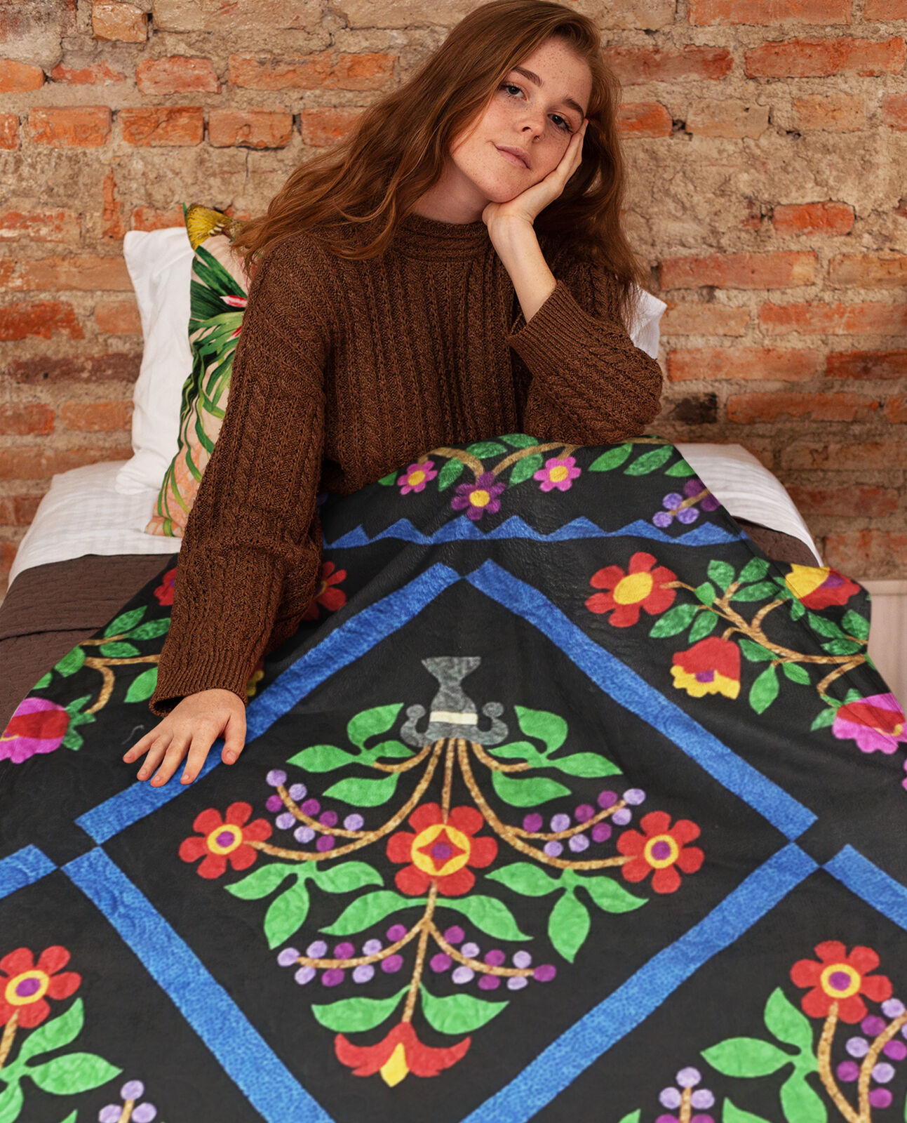 Hand Applique Floral Garden of Paradice FINISHED QUILT - The Best 