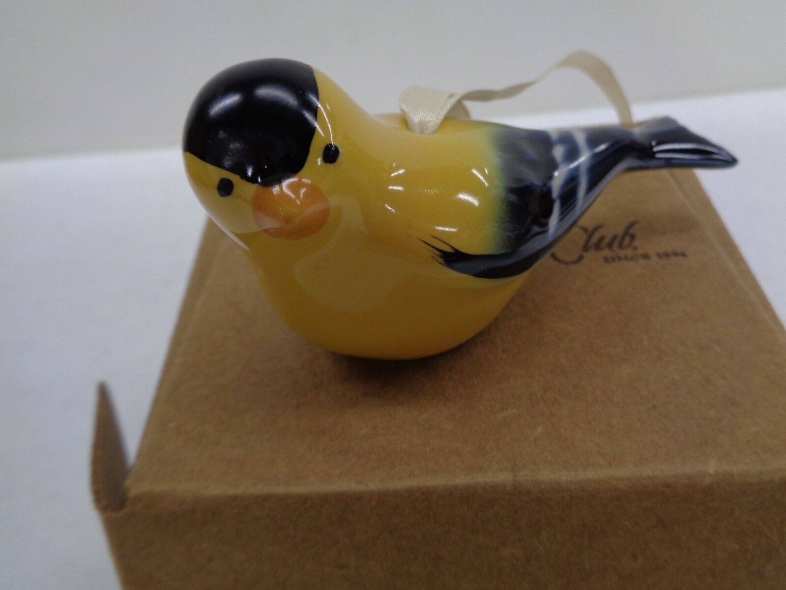 Longaberger Collectors Club CC Backyard Bird Ornament Goldfinch NEW IN BOX