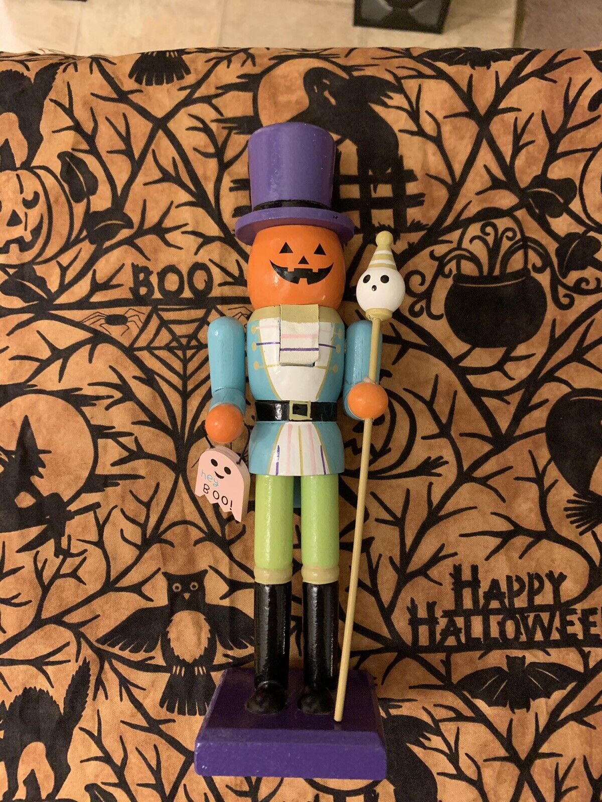 Pumpkin Man Halloween Nutcracker from the Pastel Collection from Michaels