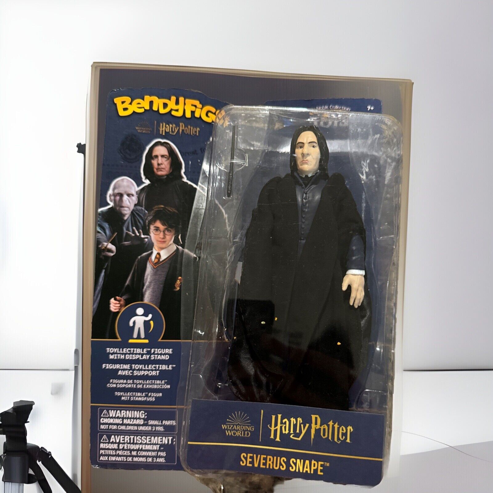 Bendyfigs Harry Potter Severus Snape Figure NN7370 w/ Cloak, Wand, Display Stand