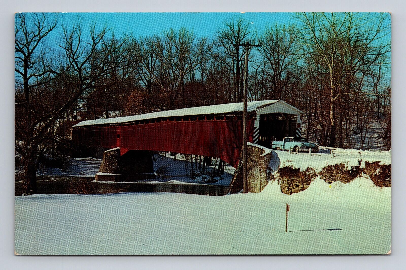 Postcard Lancaster County PA Pennsylvania Second Lock Covered Bridge